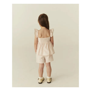 Copenhagen Colors - Organic Cotton Striped Summer Top and Shorts Set | Lychee Pink