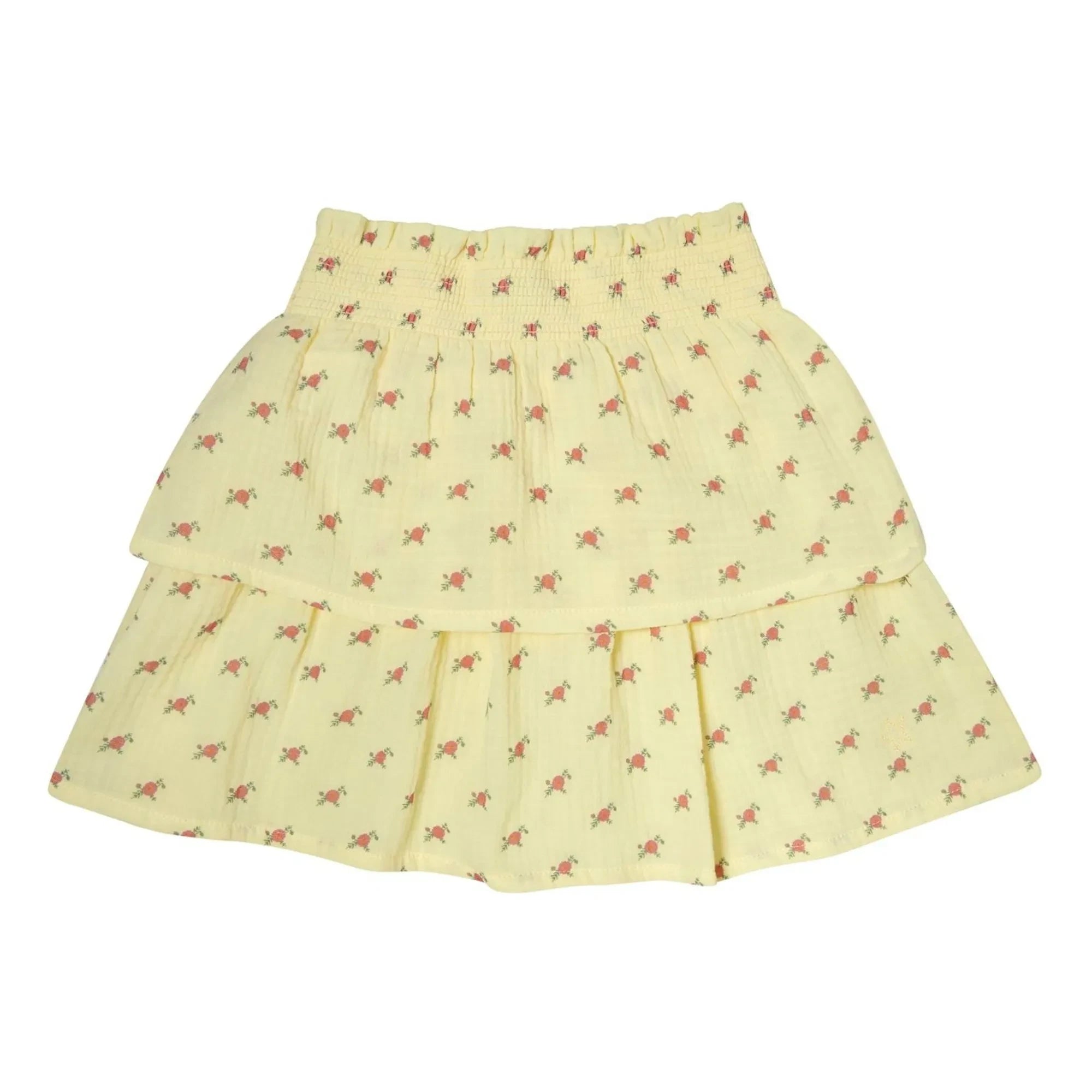 Tocoto Vintage - Fleurs Volants Skirt | Yellow