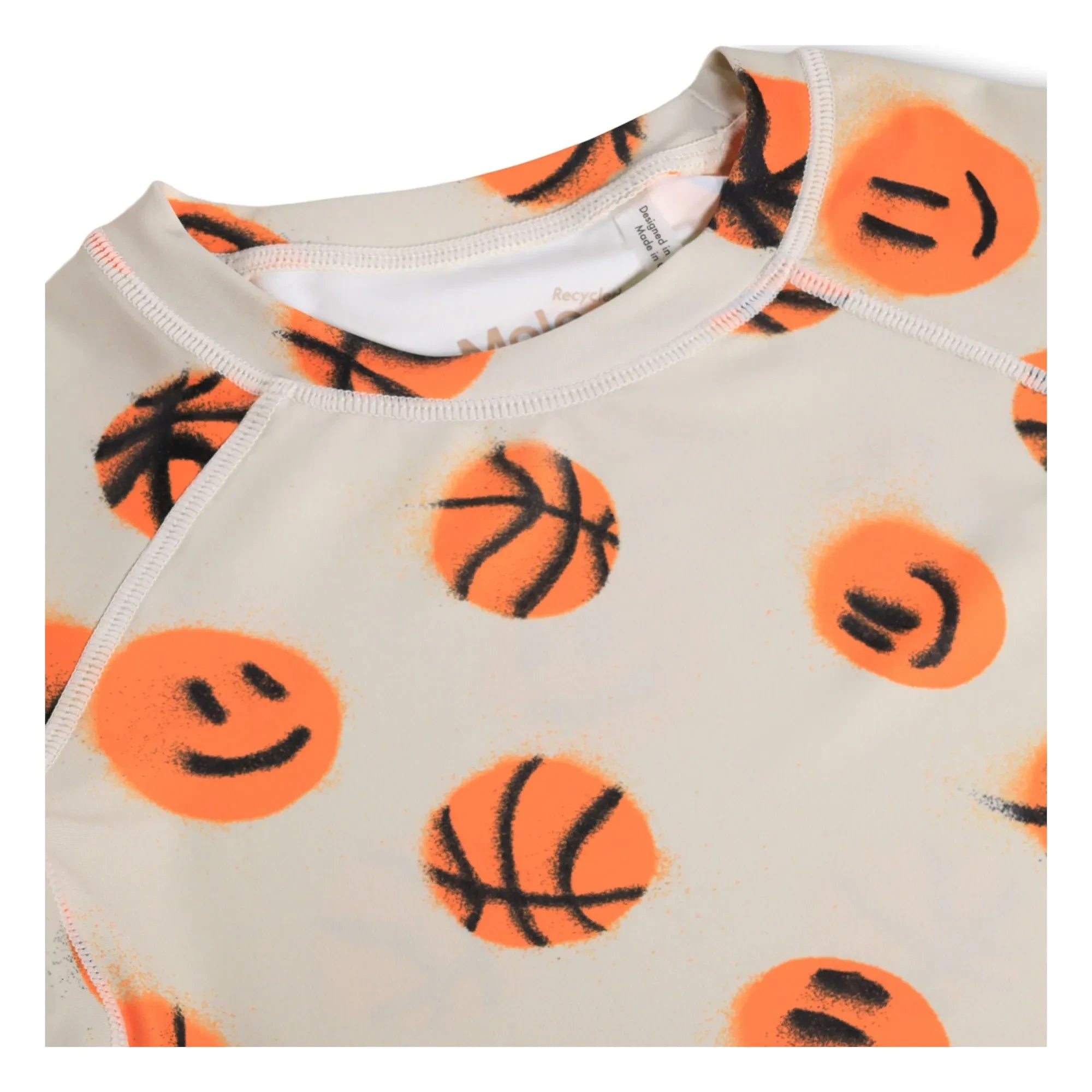 Molo - UV Korumalı Tişört Neptune Basketballs Geri Dönüştürülmüş Lifler | Bej