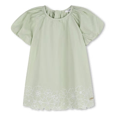 Chloé – Kleid aus Bio-Baumwollpopeline | Mintgrün