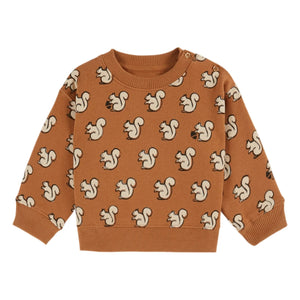 Emile et Ida - Sincaplar organik pamuklu sweatshirt | Karamel