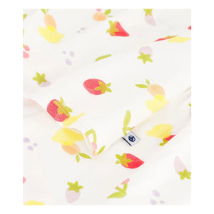 Petit Bateau - Organik Pamuklu Kısa Pijama - Meyveli | Ekru