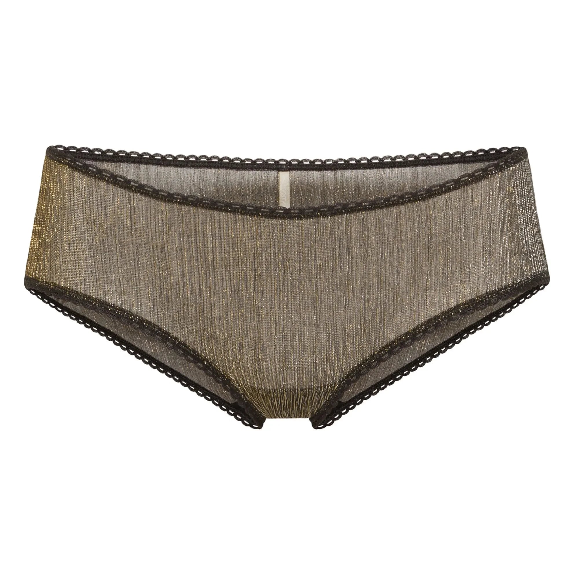 Momoni - Metallic Embossed Amaca Underwear | Black