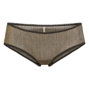 Momoni - Metallic Embossed Amaca Underwear | Black