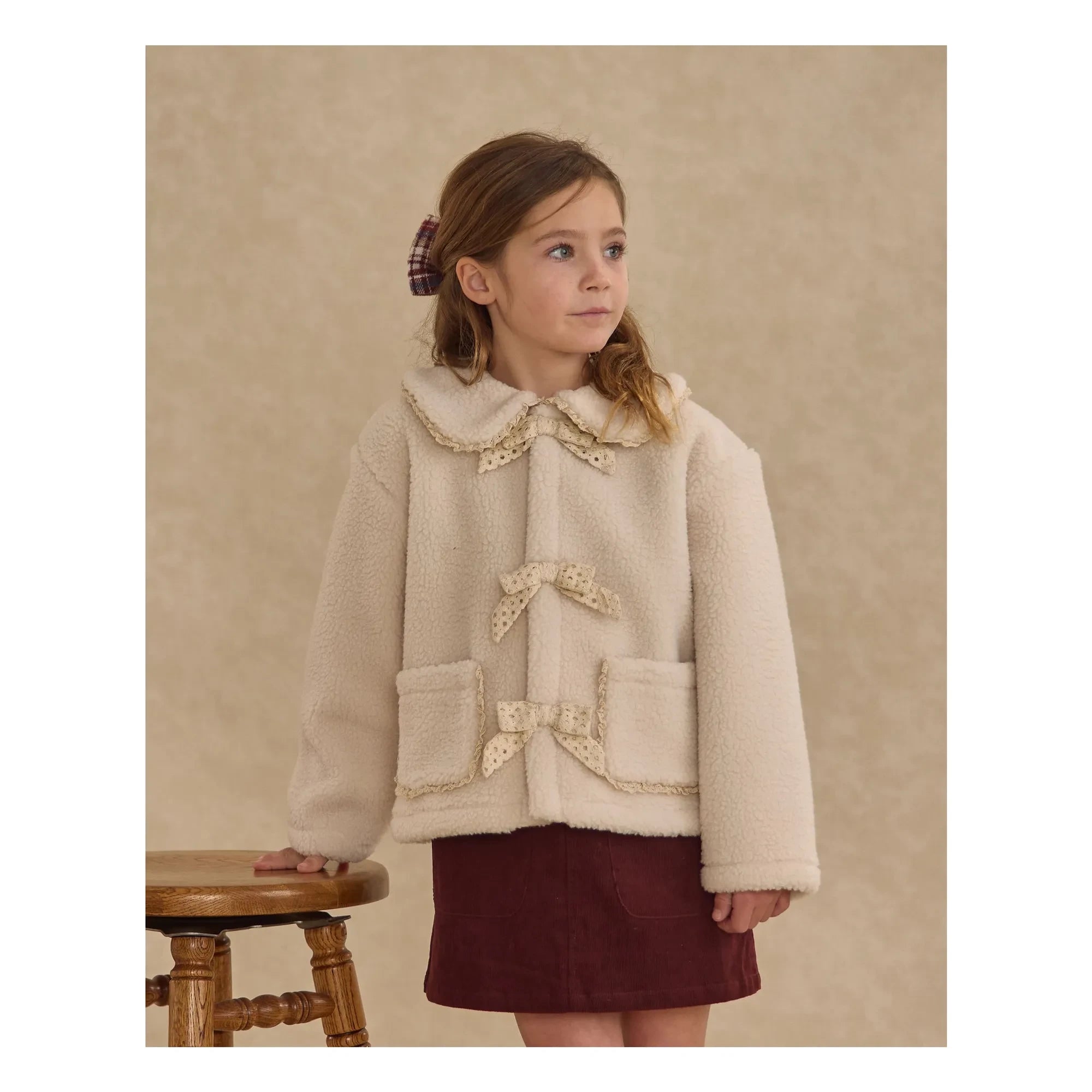 Rylee + Cru - Off-white Sherpa jacket