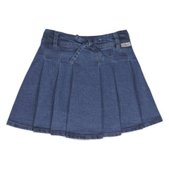 Mipounet - Juliette Piliseli Denim Etek | Mavi