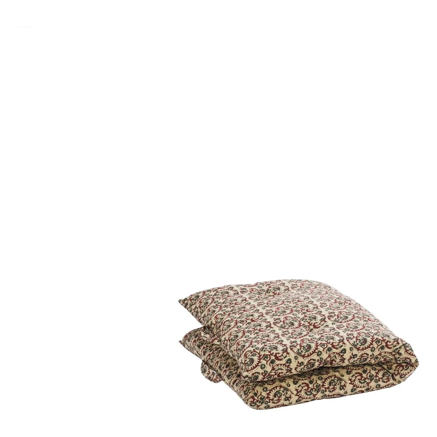 Madam Stoltz - Baumwoll Bodenmatte mit Muster | Sand