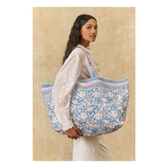 Louise Misha - Beverly Baumwoll-Tote-Bag | Hellblau