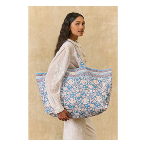 Louise Misha - Beverly Baumwoll-Tote-Bag | Hellblau