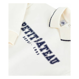 Petit Bateau - Petit Bateau Polo yaka sweatshirt | Ekru