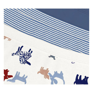 Petit Bateau - 3er-Pack Slips mit Hundemotiv | Blau
