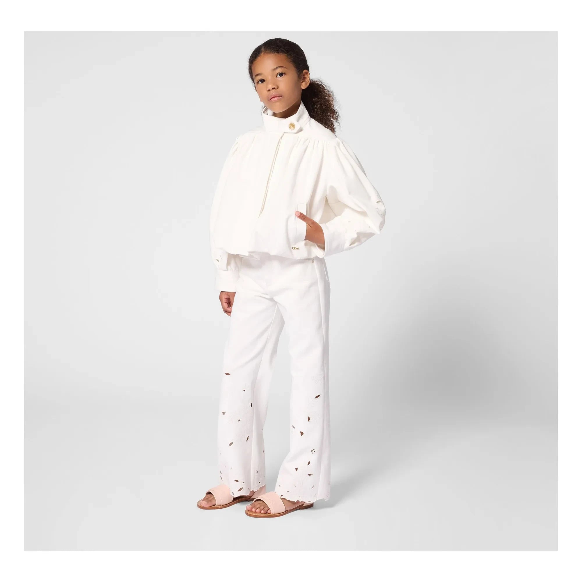 Chloé - Organic Cotton Embroidered Jacket | White