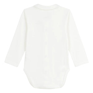 Petit Bateau - Organic Cotton Embroidered Collar Bodysuit | Blue
