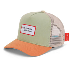 Hello Hossy - Trucker Mini Organik Pamuk Kavisli Siperlikli Şapka | Açık yeşil