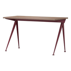 Vitra - Compas Direction Desk - Japon kırmızı taban - Jean Prouvé, 1953 | Ceviz