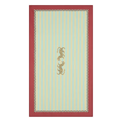 Lisa Corti - Tiger cotton tablecloth, Lisa Corti x The Socialite Family | Turquoise