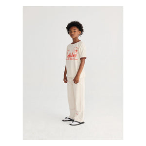 Bobo Choses - Organik Pamuklu Twill Panelli Pantolon | Beyaz