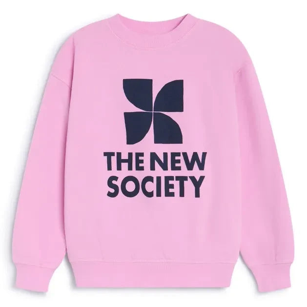 the new society - Pamuk Logo Sweat | Lila