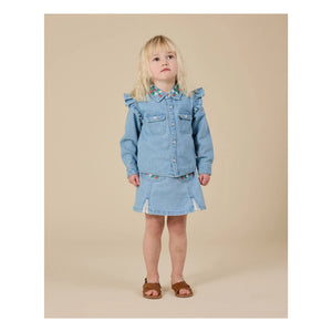 Goldie + Ace - Strawberry Chambray skirt | Blue