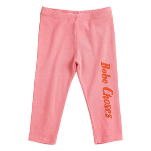 Bobo Choses – Gerippte Leggings Bobo Choses Bio-Baumwolle | Rosa