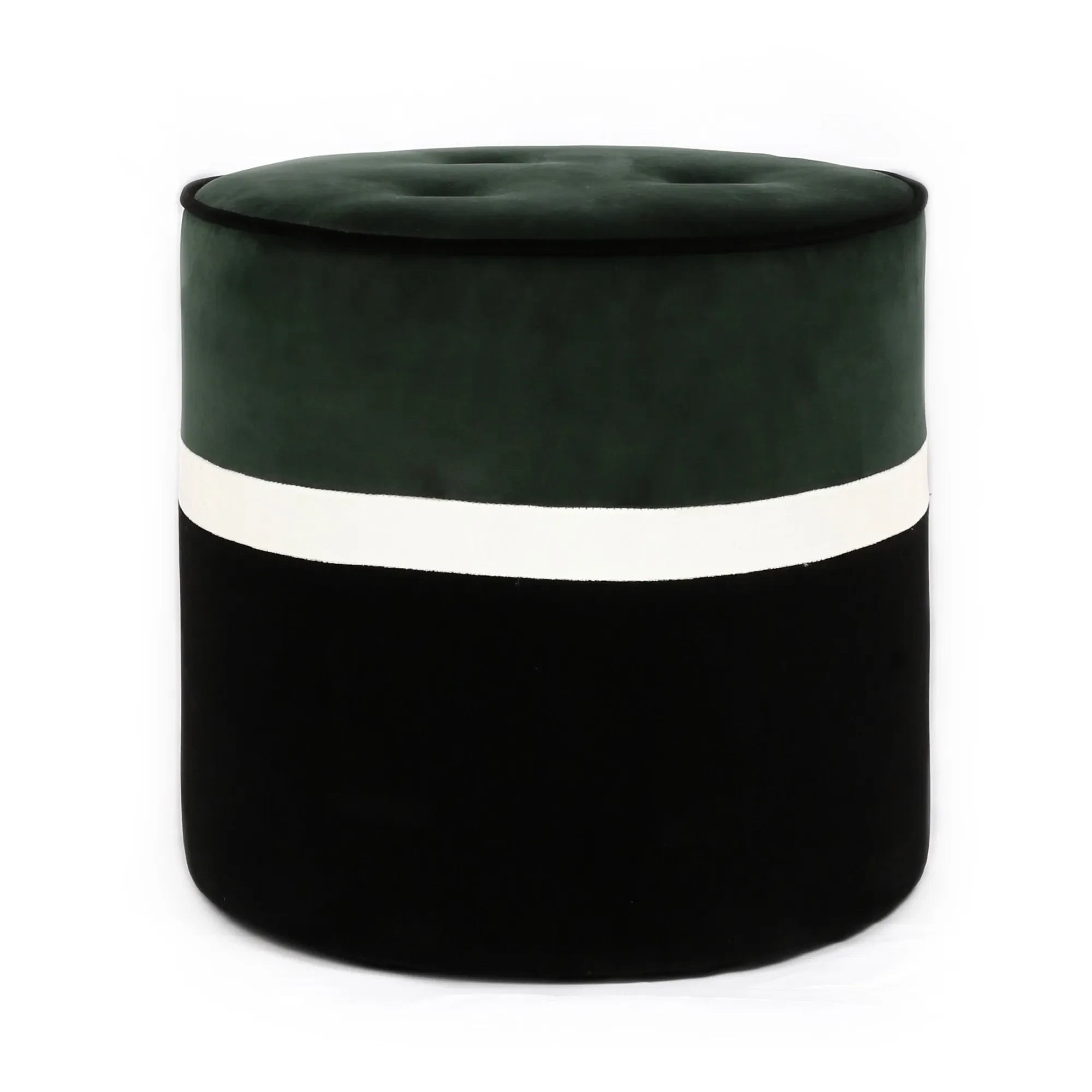 Maison Sarah Lavoine - Leo Velvet Pouf | Chrome Green