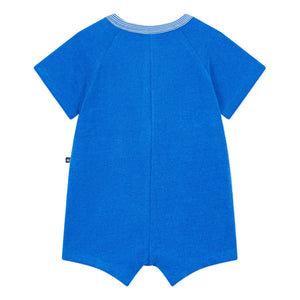 Petit Bateau - Tek Renk Tulumlu Şort | Kraliyet mavisi