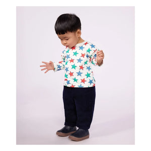 Petit Bateau - Organik pamuklu polar pantolon | Gece mavisi