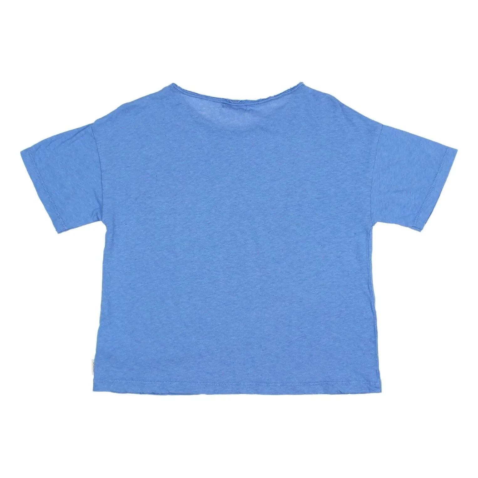 Búho - Linen pocket detailed T-shirt | Light Blue