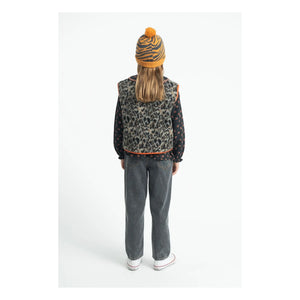 Piupiuchick - Leopar Sherpa Kolsuz Ceket | Bej
