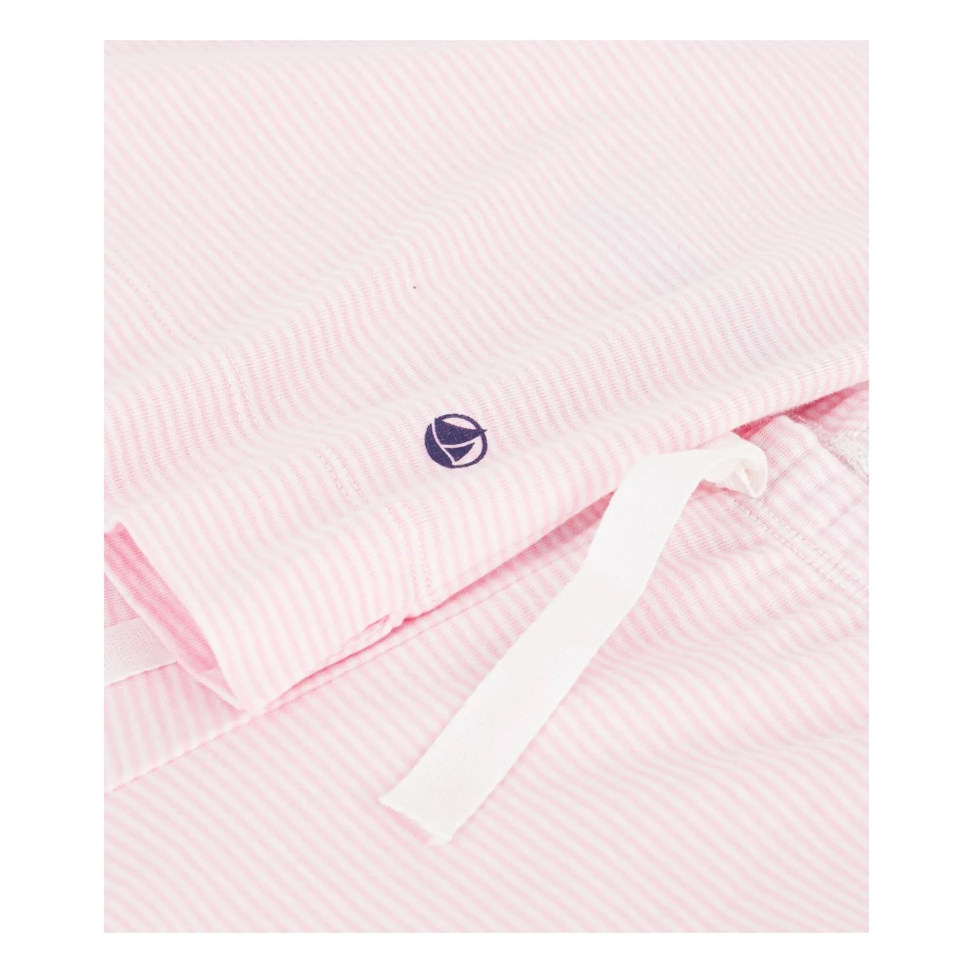 Petit Bateau – Schlafanzug aus Bio-Baumwolle mit Streifenmuster | Rosa