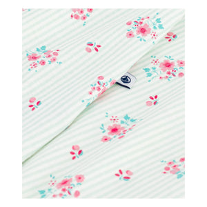 Petit Bateau - Schlafanzughose aus Bio-Baumwolle mit Blumenmuster | Weiß