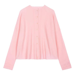 Bompard - Minimalist Oversized Cotton and Cashmere Cardigan | Pink
