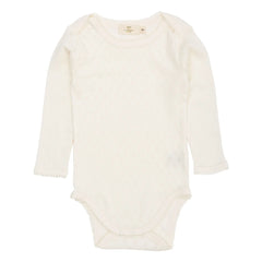 Copenhagen Colors - Kurzarm Body Pointelle Herzen Bio-Baumwolle | Creme