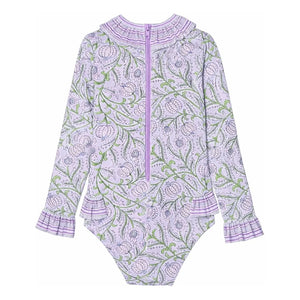 Lison Paris - Poppy Fleuri UV Korumalı Mayo | Lila