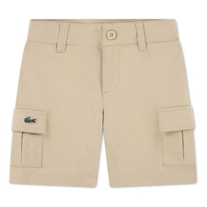 Lacoste - Cargo Bermuda Shorts aus Bio-Baumwolle | Beige