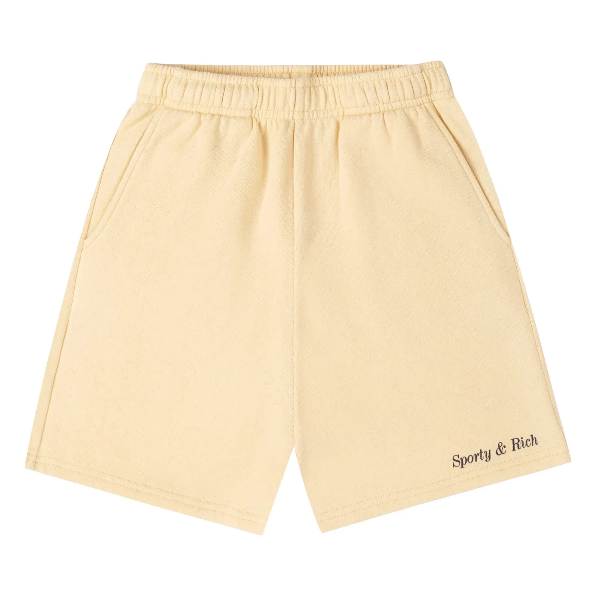 Sporty & Rich - Jogger Classic Logo Şort | Soluk sarı