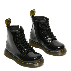 Dr. Martens – 1460 Lackleder-Schnürstiefel | Schwarz