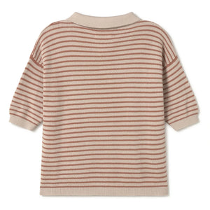 Coco au Lait - Organic Cotton Polo T-Shirt | Beige