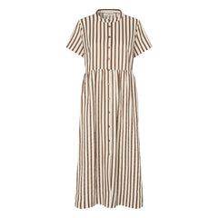 Lollys Laundry - Aliya Baumwollkleid | Mokka