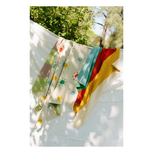 Bayiri - Regenbogen Bio-Baumwoll-Decke | Türkis