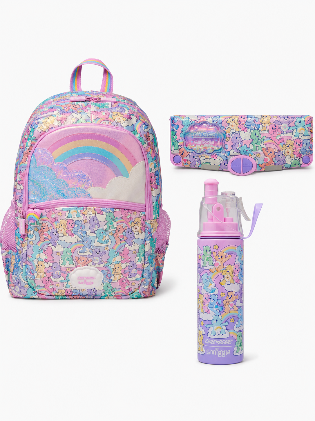 Smiggle - Care Bears 3'lü Okul Çanta Seti