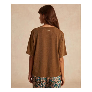 Momoni - Iora Metallic T-Shirt | Tobacco