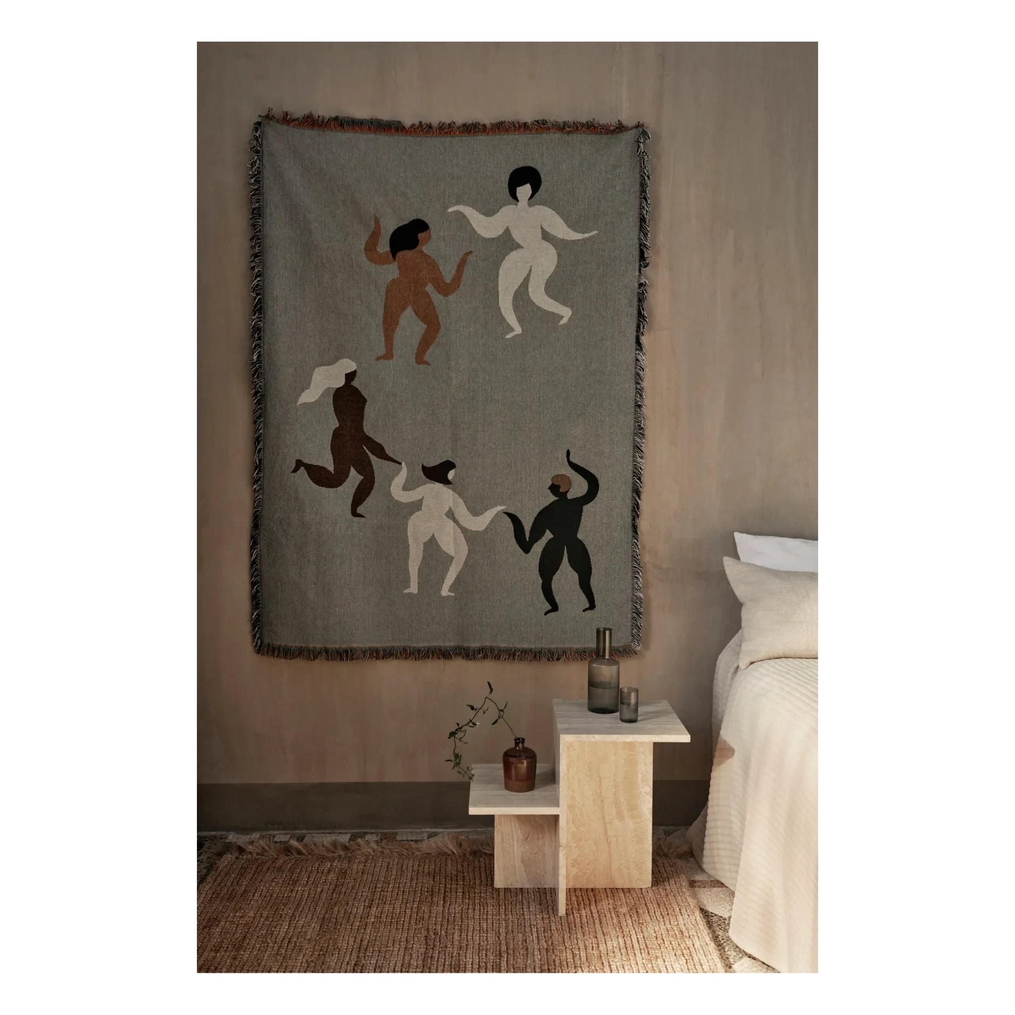 Ferm Living - Distinct Travertin Beistelltisch | Beige