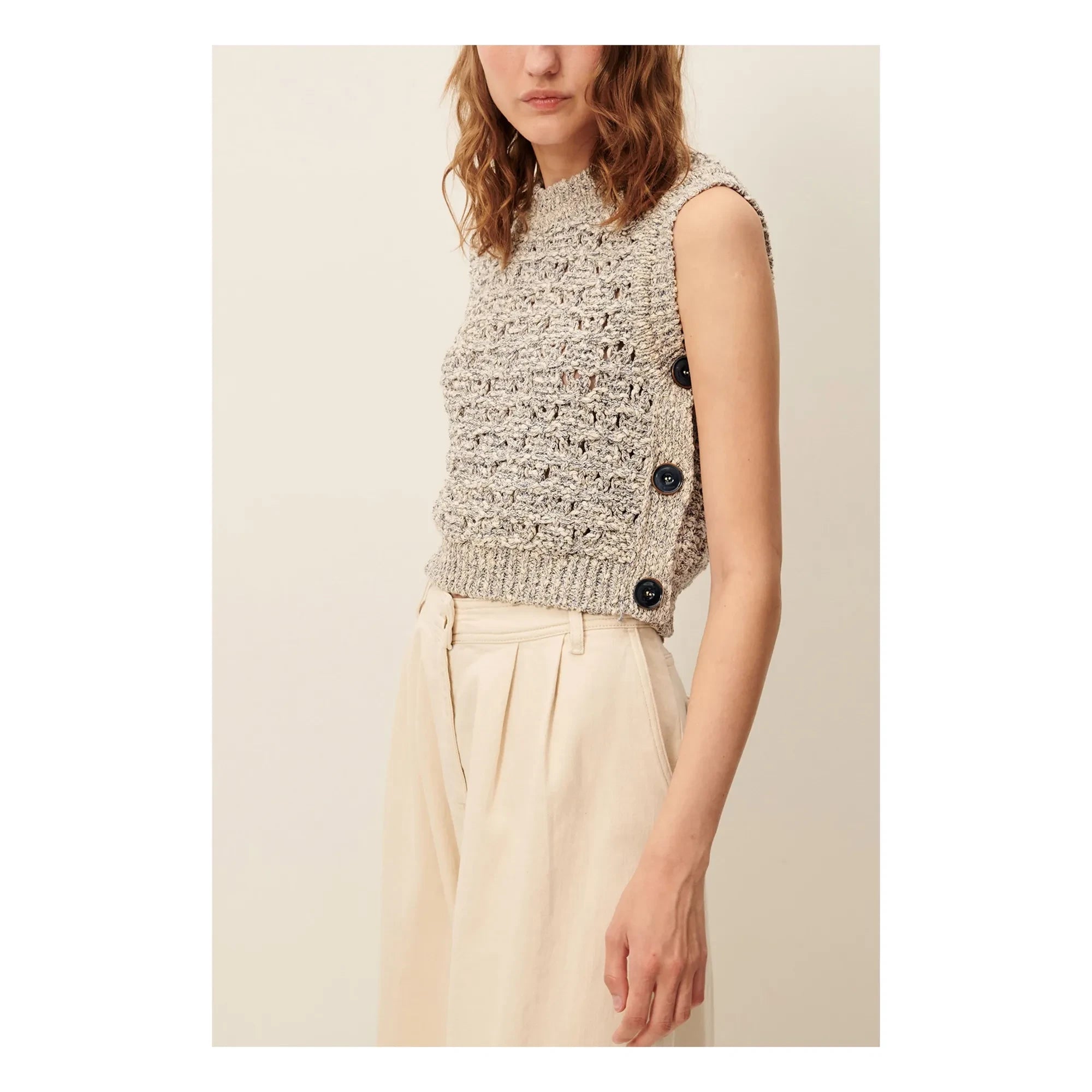Sessùn - Ärmelloser Pullover Maranhao | Graublau