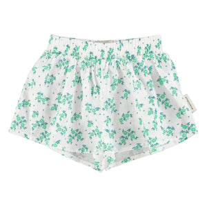 Piupiuchick - Organische Baumwollshorts mit Blumenmuster | Weiß