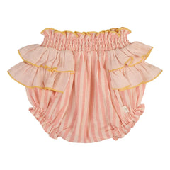 Lilinoa - Ruffled Flower High School Striped | Blush