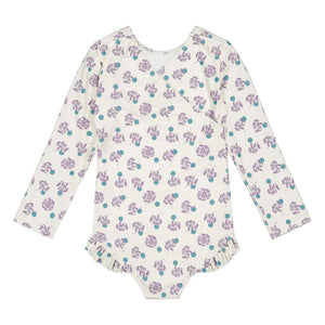 Soor Ploom - Mayes Floral Badeanzug Recycelte Fasern | Weiß