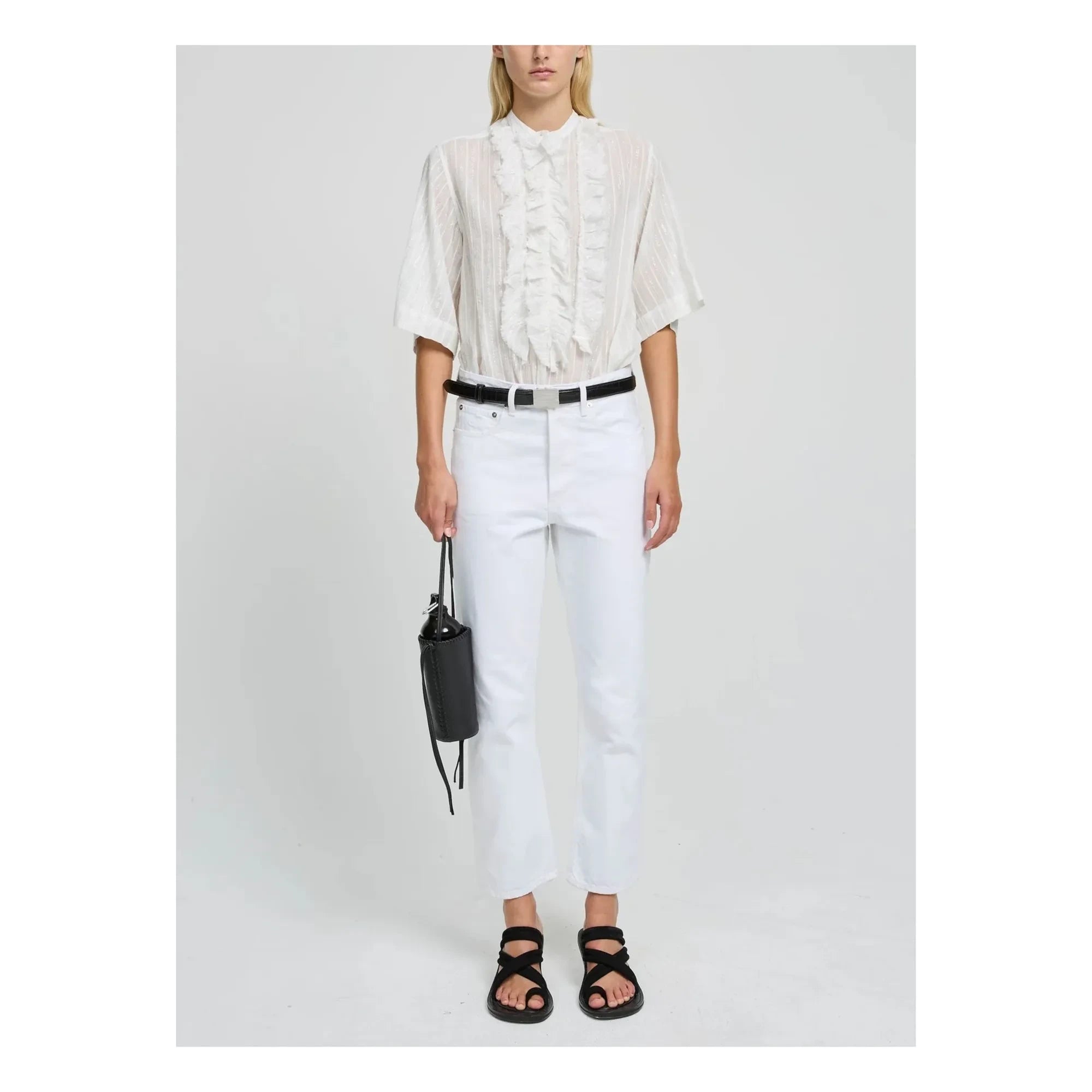 Laurence Bras – Bluse Magrita Kurze Baumwolle | Weiß