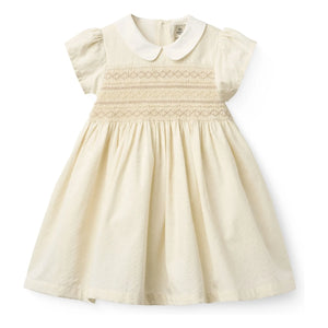 Copenhagen Colors - Gathered Collar Dress Organic Cotton | Cream