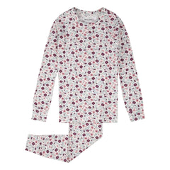 Petit Lem - Modal ve organik pamuklu çiçekli pijama | Bej